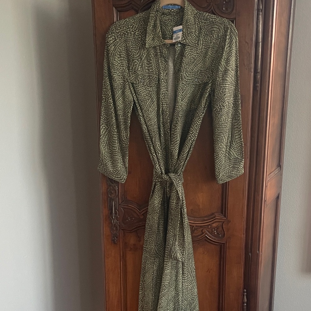 J McLaughlin Green Patterned Women's Dress